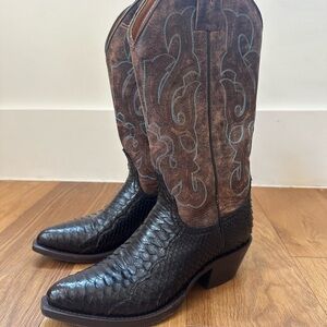 Women’s Brown Exotic Cowboy Boots